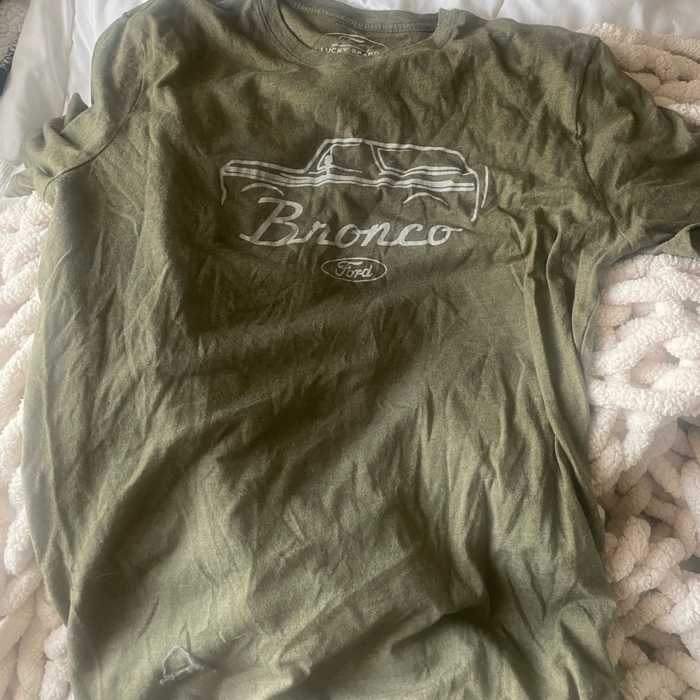 Dark green bronco shirt